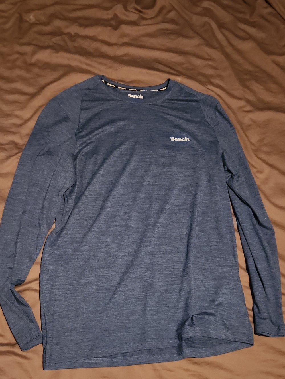 Bench Long Sleeve Crewneck Shirt in Heather Blue